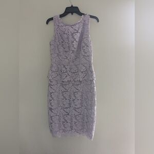 Talbots Lavender Lace Peplum Dress Size 6